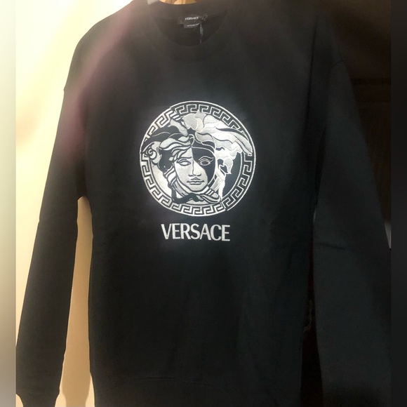 Versace embroidered Medusa Logo Cotton Jersey Sweatshirt 💎 - Picture 5 of 11